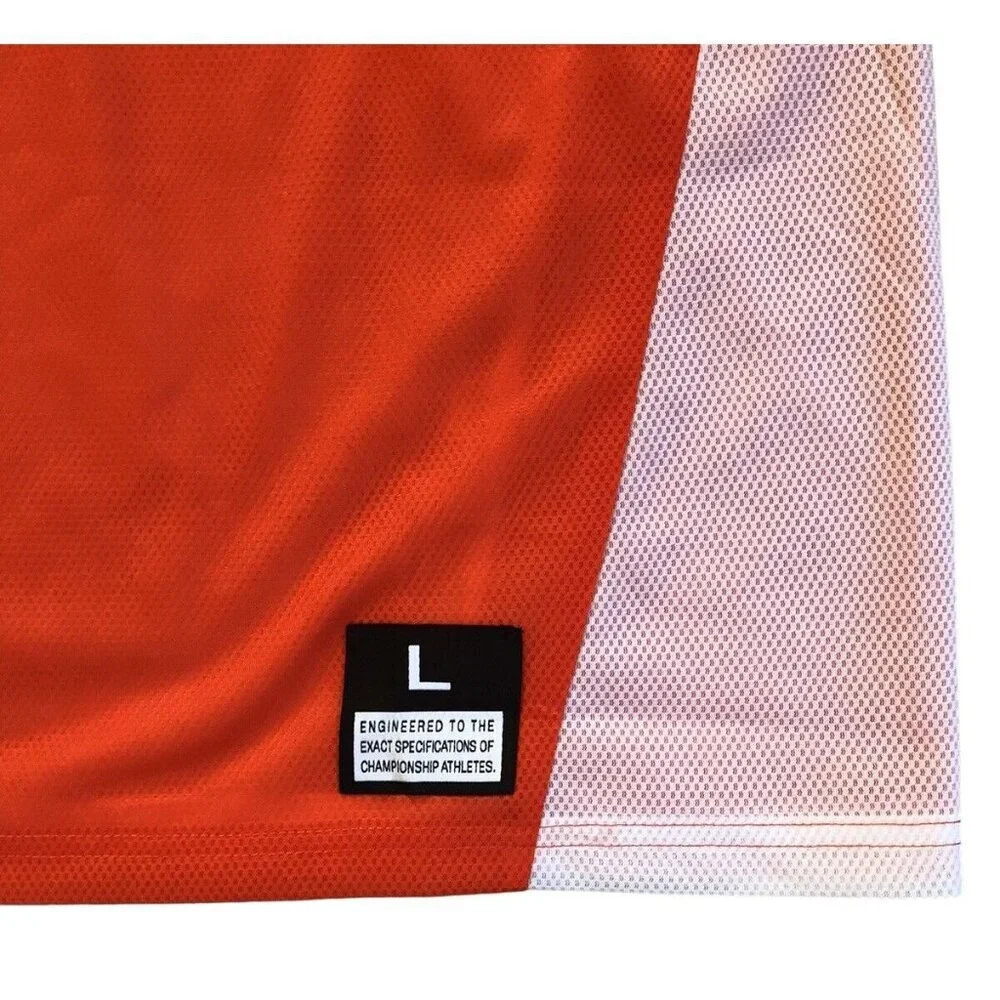 Nike Womens Reversible Pinnie Sleeveless Lacrosse Jersey Orange/White Large New